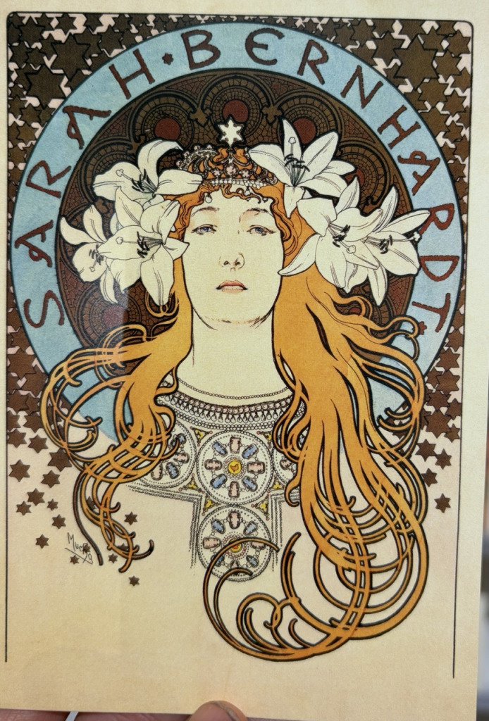 Affiche Sarah Bernhardt aux lys blancs, Alfons Mucha